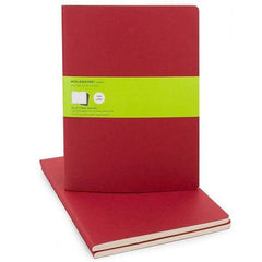 Moleskine Notebook - Cahier - Set of 3 - Extra Large - Plain - Red
