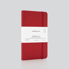 myPaperclip Executive Series A6 Pocket Notebook - Plain - Red