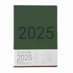 Memmo 365 LUXE 2025 Week-To-View Diary - Green