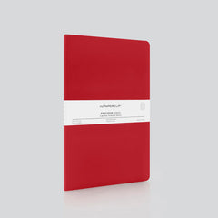 myPaperclip Centre Thread A4 Notebook - Ruled - Red