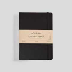 myPaperclip Executive Series A5 Hard Cover Notebook - Plain - Black