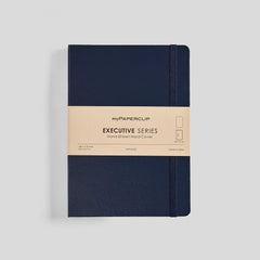 myPaperclip Executive Series A5 Hard Cover Notebook - Plain - Blue