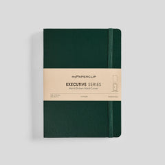 myPaperclip Executive Series A5 Hard Cover Notebook - Plain - Green