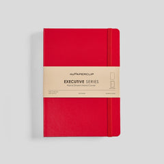 myPaperclip Executive Series A5 Hard Cover Notebook - Plain - Red
