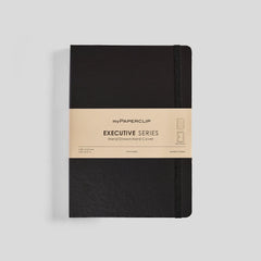 myPaperclip Executive Series A5 Hard Cover Notebook - Ruled - Black