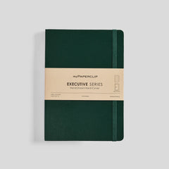 myPaperclip Executive Series A5 Hard Cover Notebook - Ruled - Green