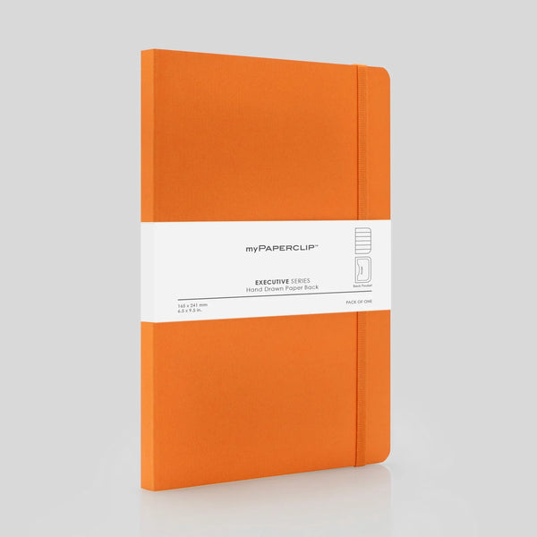 myPaperclip Executive Series Large Notebook - Plain - Orange – mag nation