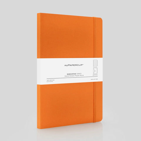 Executive Ruled Paper myPaperclip Executive Series Large Notebook - Ruled - Orange – mag nation
