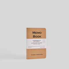myPaperclip Memo Book Centre Thread A6 Notebook (Pack of 3) - Ruled - Kraft