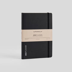 myPaperclip 2026 Hard Cover A5 Weekly Planner - Black