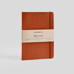 myPaperclip 2026 Vegan Leather A5 Weekly Planner - Brown