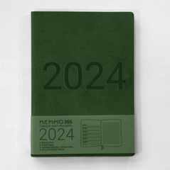 Memmo 365 LUXE 2024 Week-To-View Diary - Green