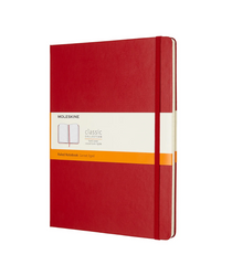 Moleskine Classic Notebook - Plain - Extra Large - Hardcover - Red