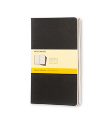 Moleskine Notebook - Cahier - Set of 3 - Large - Squared - Black