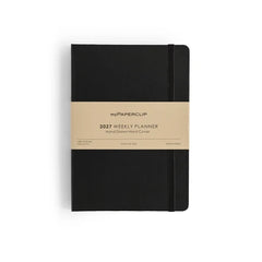 myPaperclip 2027 Hard Cover A5 Weekly Planner - Black
