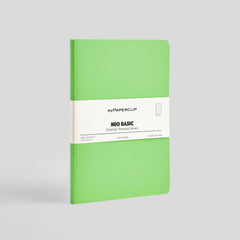 myPaperclip Neo Basic Centre Thread A5 Notebook - Plain - Green