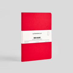 myPaperclip Neo Basic Centre Thread A5 Notebook - Plain - Red