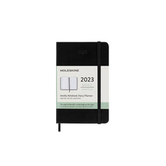 Moleskine - 2023 Hard Cover Diary - Weekly Notebook - Pocket (9x14cm) - Black