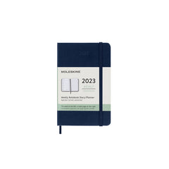 Moleskine - 2023 Hard Cover Diary - Weekly Notebook - Pocket (9x14cm) - Sapphire Blue