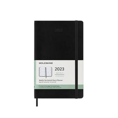 Moleskine - 2023 Hard Cover Diary - Weekly Horizontal - Large (13x21cm) - Black