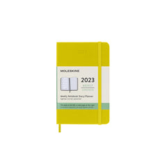 Moleskine - 2023 Hard Cover Diary - Weekly Notebook - Pocket (9x14cm) - Hay Yellow