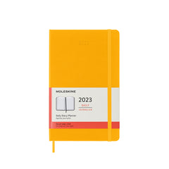 Moleskine 2023 diary daily hardcover large orange yellow