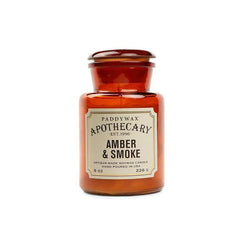 Paddywax - Apothecary Candle – 8oz – Amber & Smoke