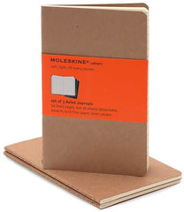 Moleskine Notebook - Cahier - Set of 3 - Pocket - Ruled - Kraft