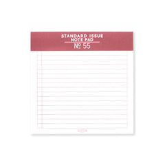 Standard Issue – No. 55 – Square Notepad – Burgundy