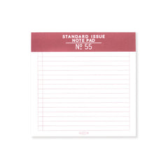 Standard Issue – No. 55 – Square Notepad – Burgundy