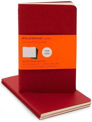 Moleskine Notebook - Cahier - Set of 3 - Pocket - Ruled - Red