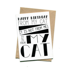 Things by Bean - 'Happy Birthday From My Cat' Card