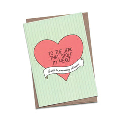Things by Bean - 'To The Jerk That Stole My Heart' Card