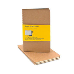 Moleskine Notebook - Cahier - Set of 3 - Pocket - Squared - Kraft