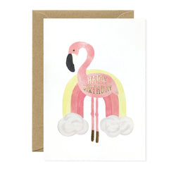 All The Ways To say - Card - Happy Birthday Flamingo