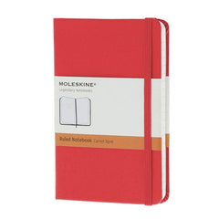 Moleskine Classic Notebook - Ruled - Pocket - Hardcover - Red