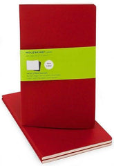Moleskine Notebook - Cahier - Set of 3 - Large - Plain - Red