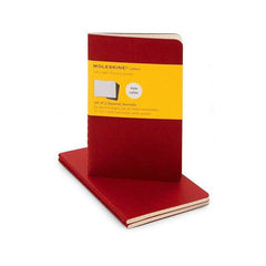 Moleskine Notebook - Cahier - Set of 3 - Pocket - Squared - Red